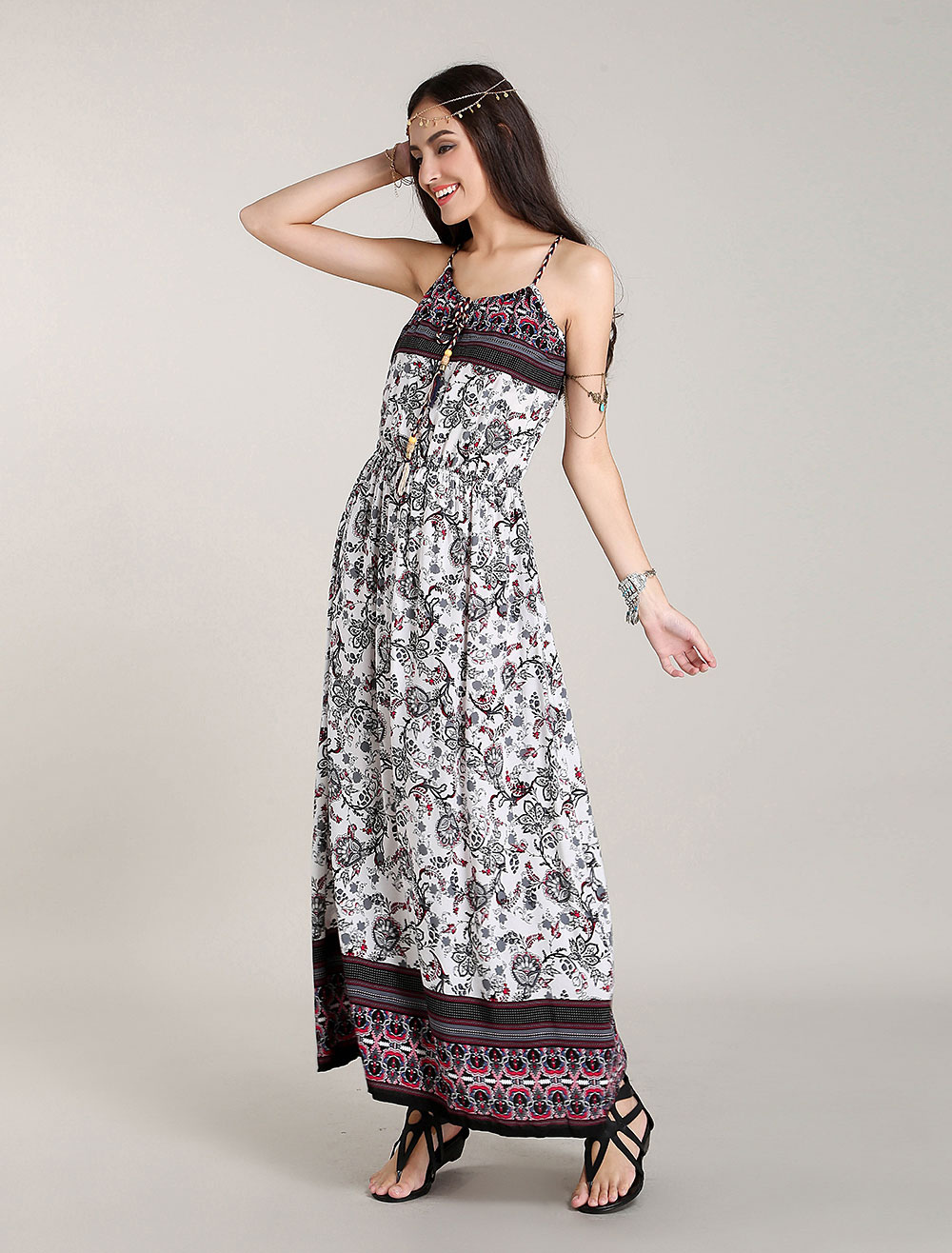 boho maxi robe