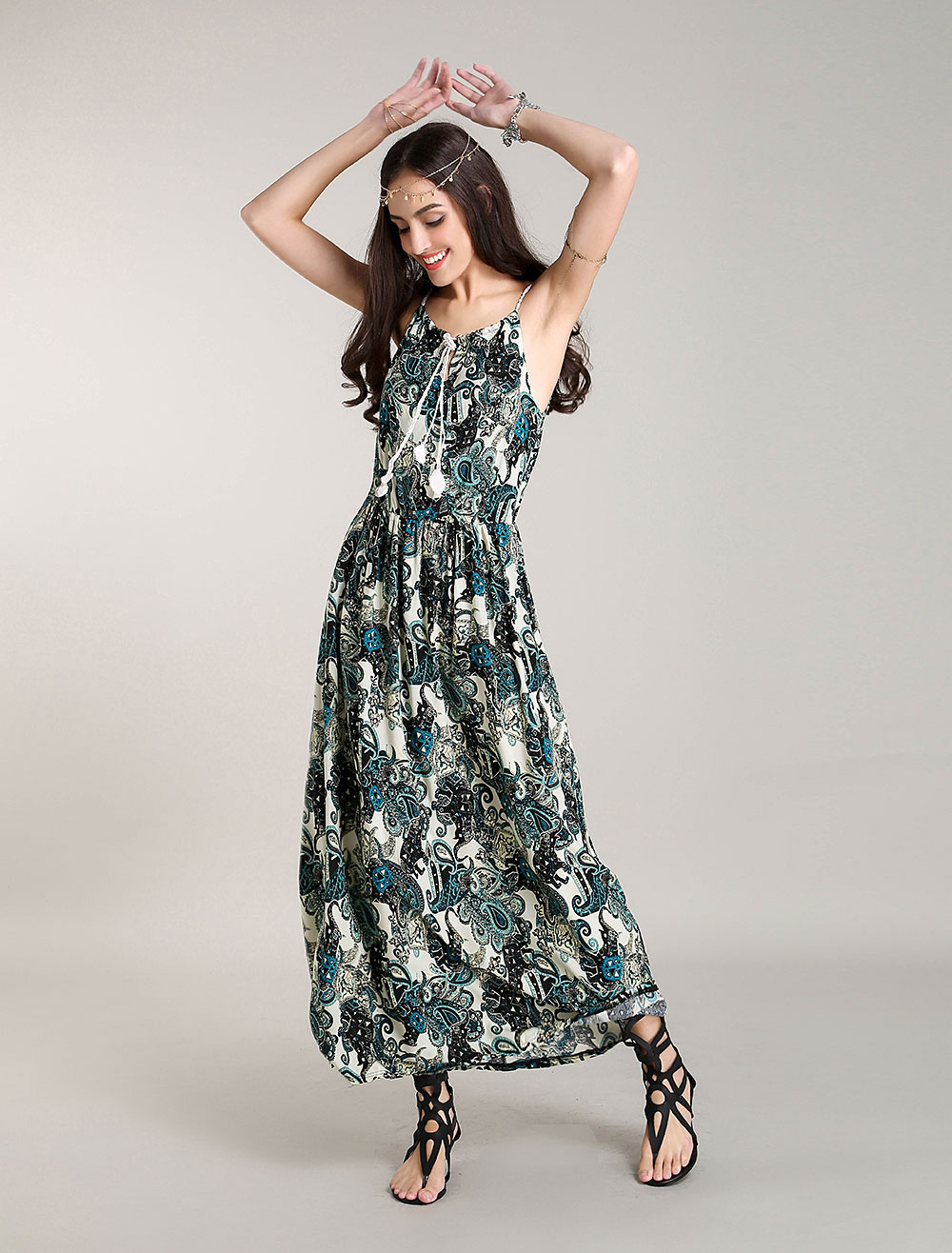 boho maxi robe