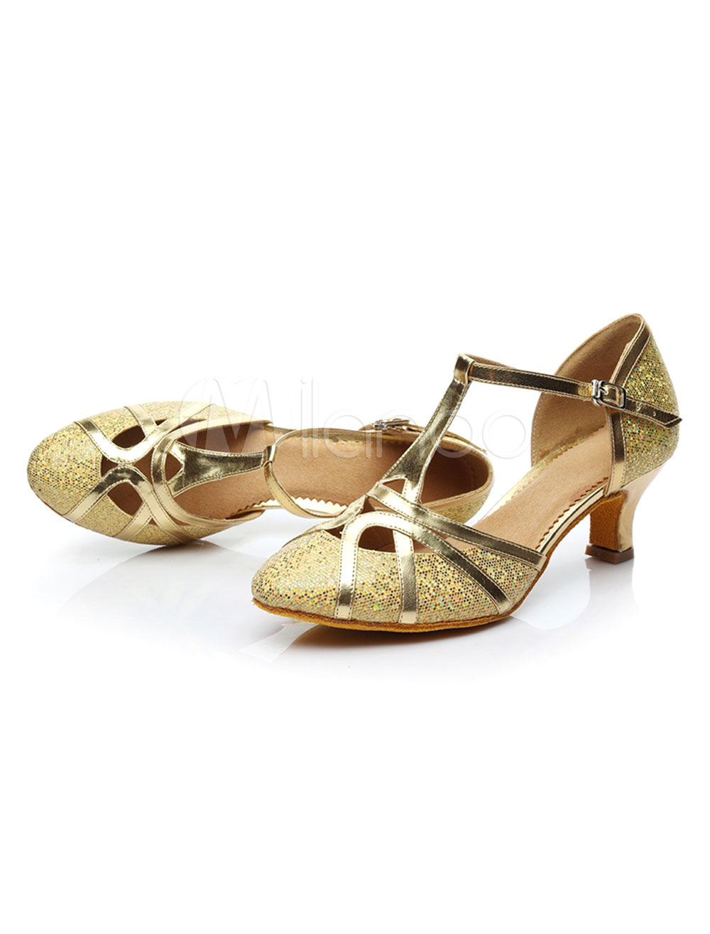 Scarpe Da Ballo Latino Donna Con Strass - Punta Aperta Per Salsa E Bachata | YCL551 - Foto 3