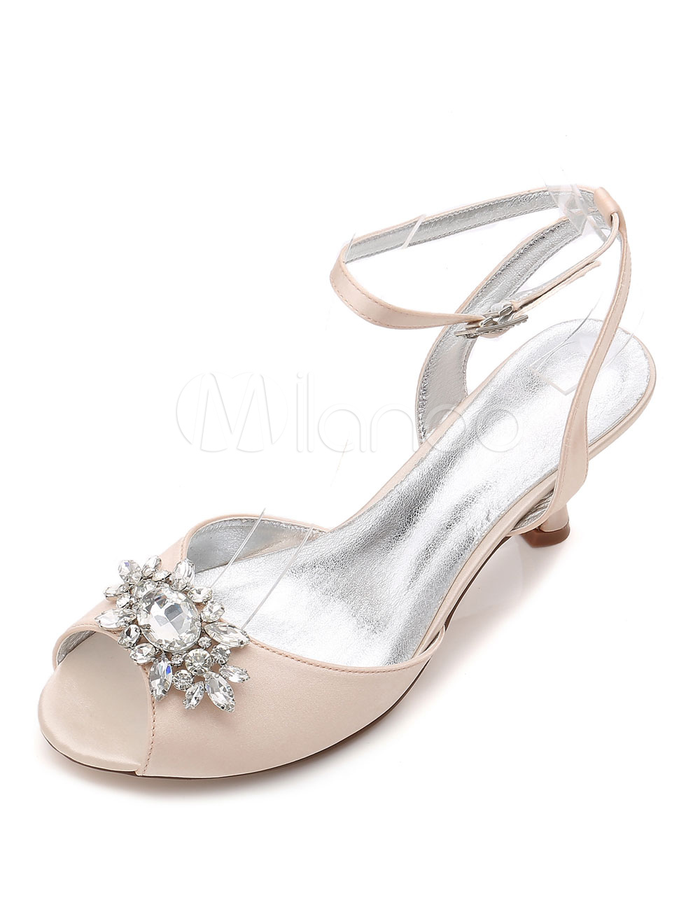 Sandali Con Tacco Alto E Piattaforma Per Donna - Punta Aperta, Stiletto 12cm, Colore Unico, Vestito Da Sera O Matrimonio - 4