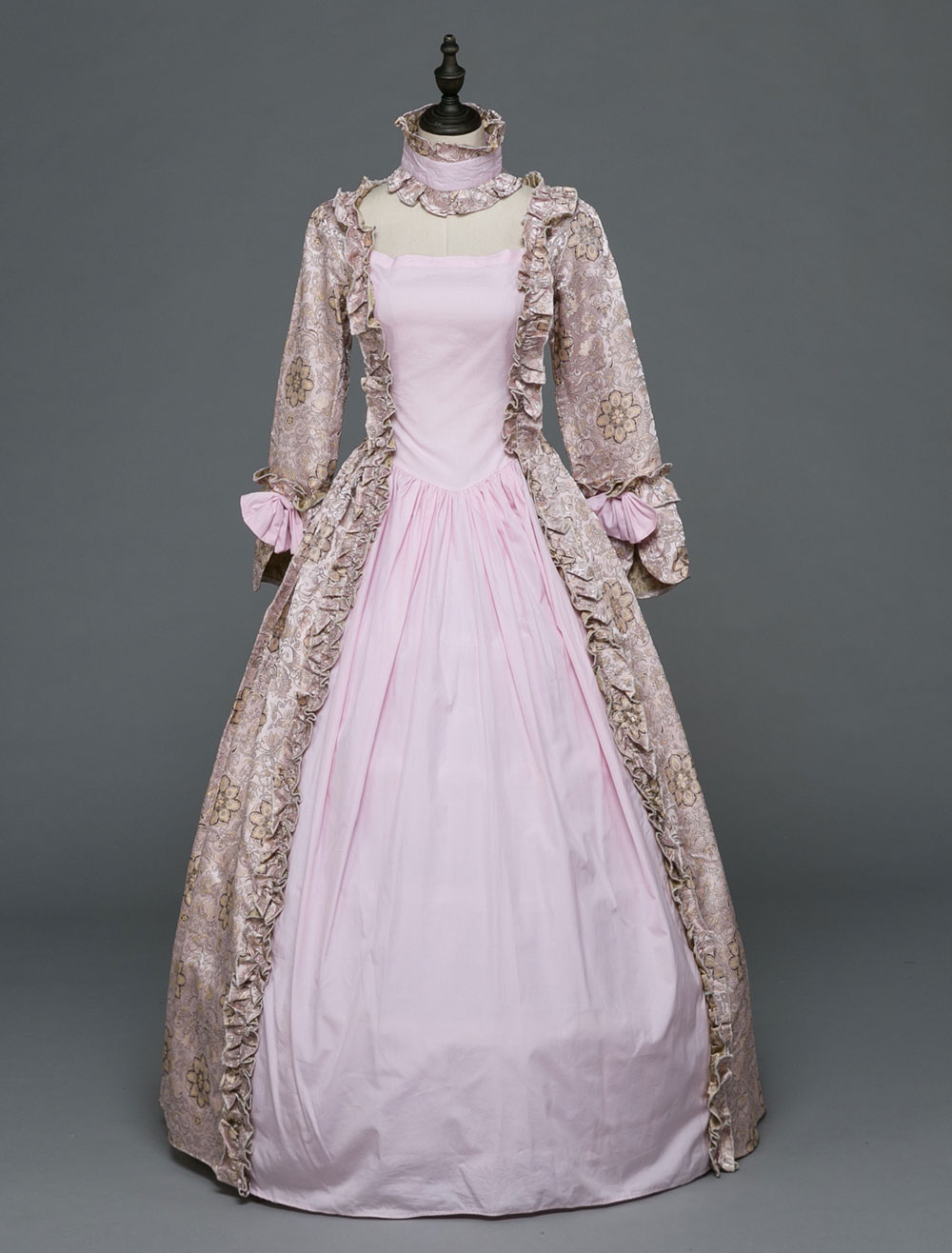 QZQZ Robe Victorienne Reine Femme Avec Manches Trompette Robe Dentelle