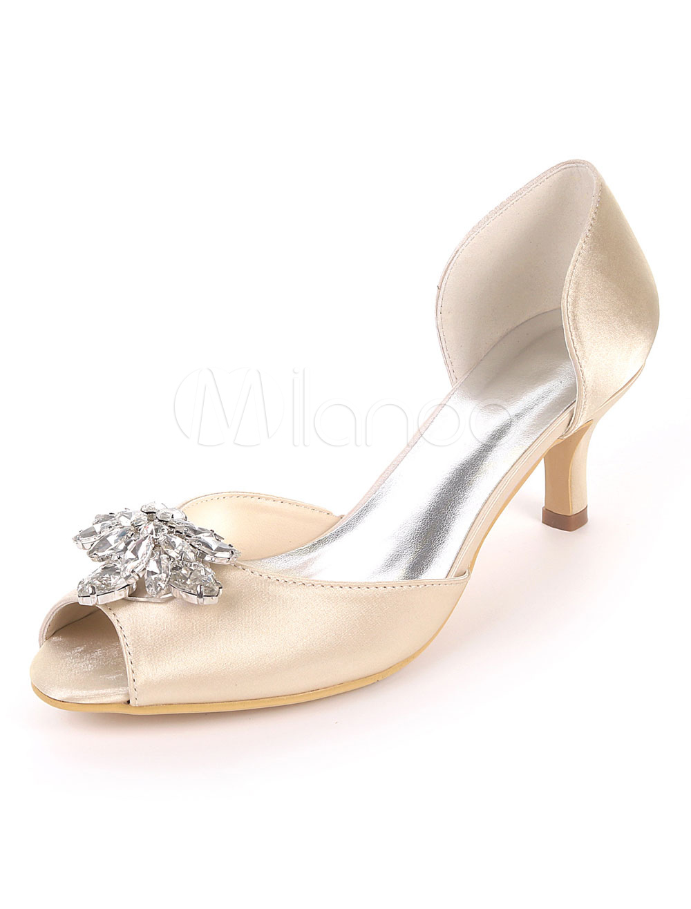 Satin Wedding Guest Shoes Purple Mother Of The Bride Shoes Peep Toe ...