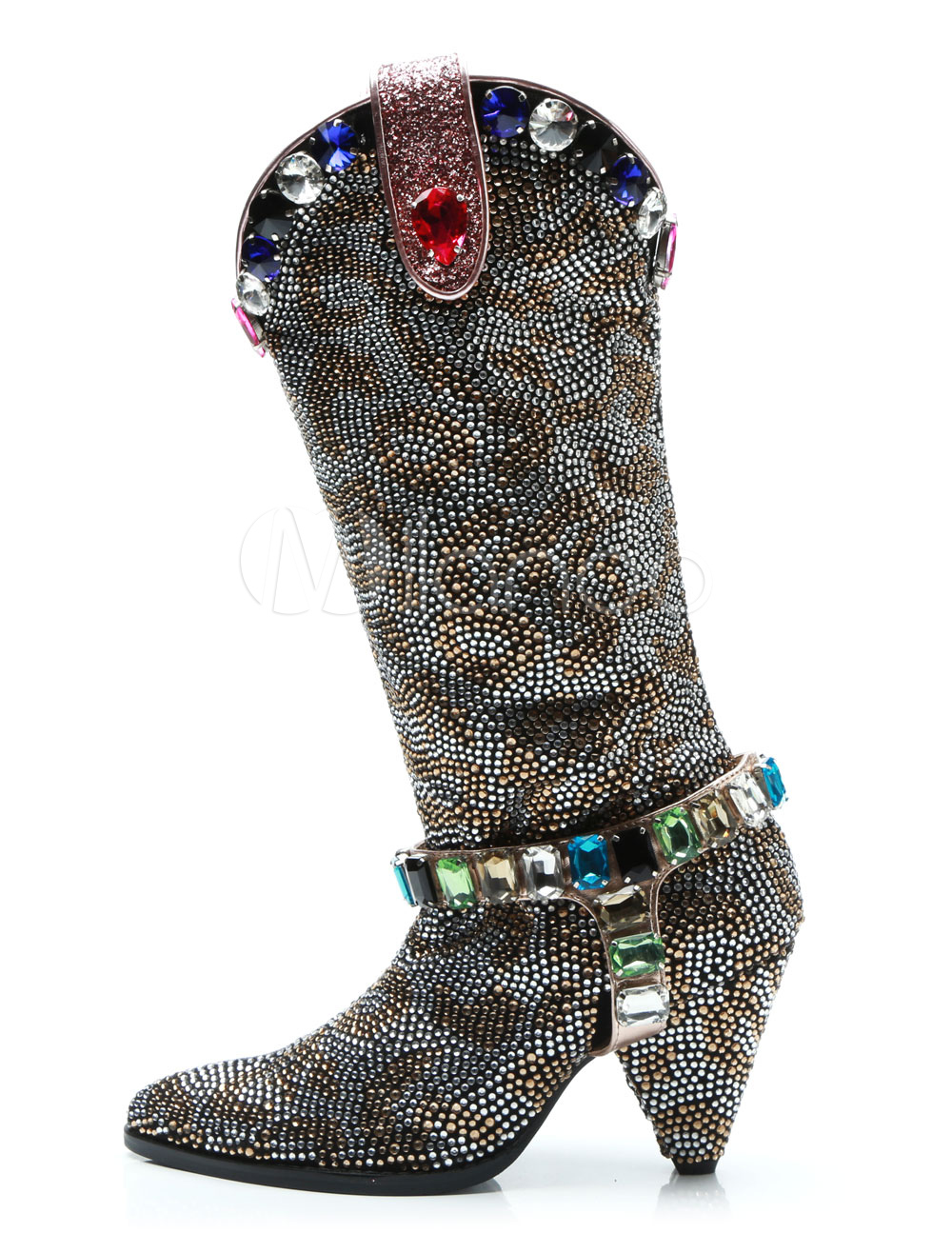 black heeled cowgirl boots