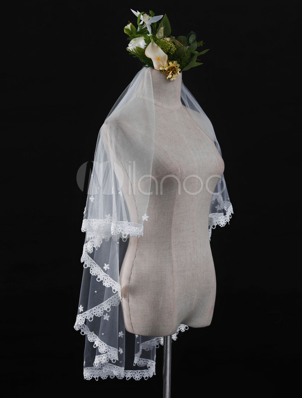 And Diamonds Ivory Soft Veil With Pearls S475 U2013 Pearls