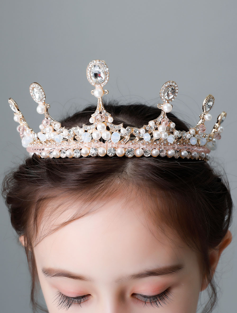 Couronne De Princesse En Strass - Diadème Femme Et Fille - Taille Unique - Pour Mariage, Anniversaire