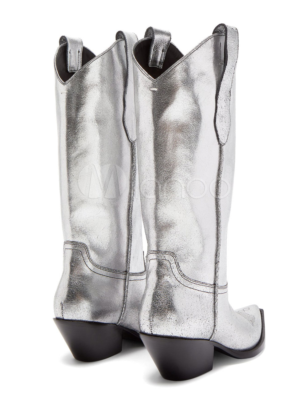 ladies silver cowboy boots