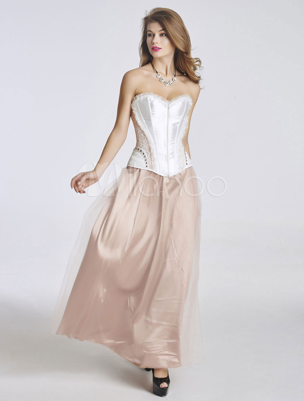 white corset skirt