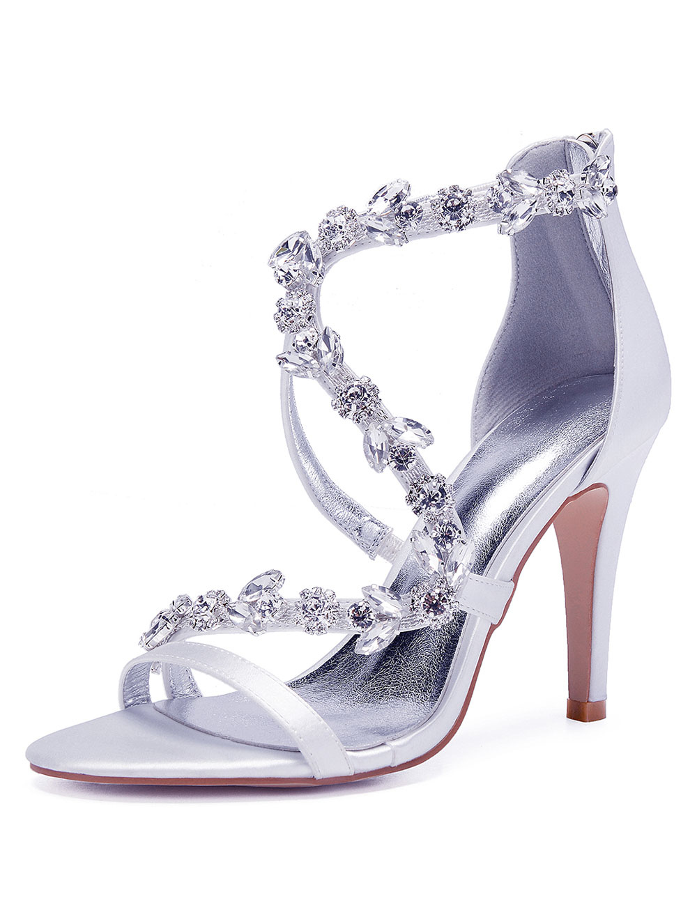 Escarpins Dune à Talons Aiguilles Ivoire Avec Strass - Taille 37 - Occasion