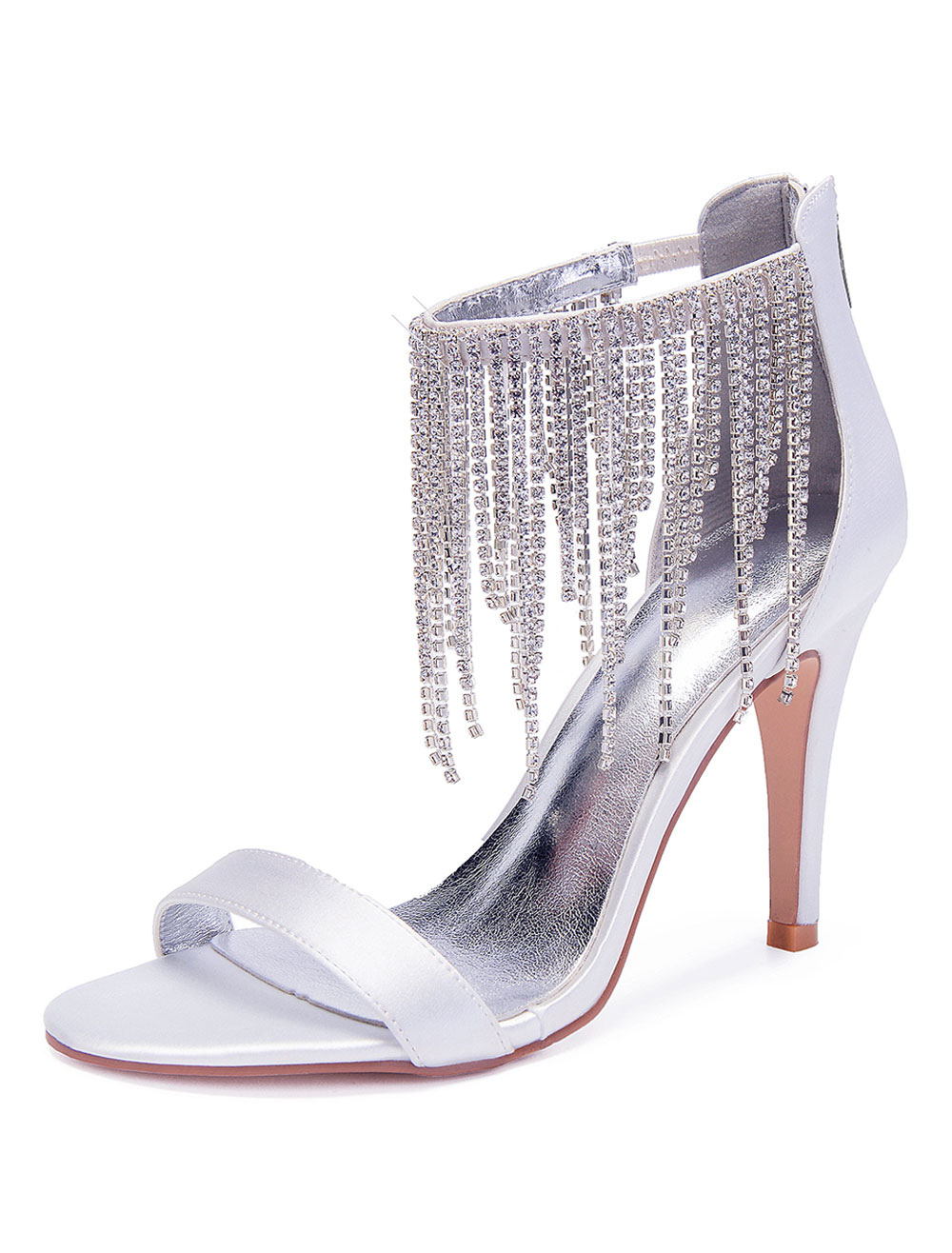 rhinestone ankle strap heels