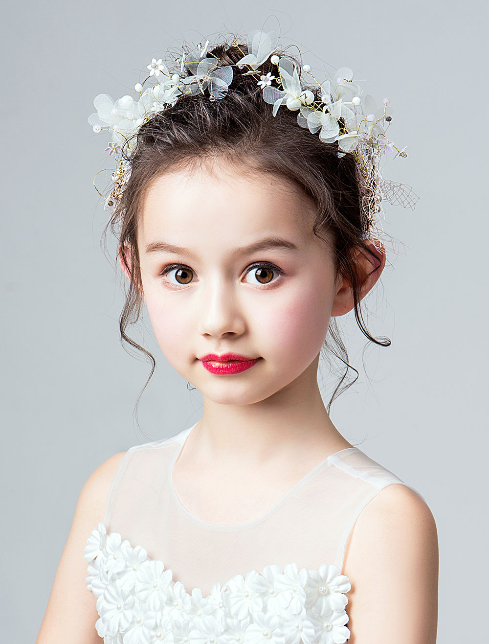 Flower Girl Headpieces Ivory Headband Kids Hair Accessories - Milanoo.com