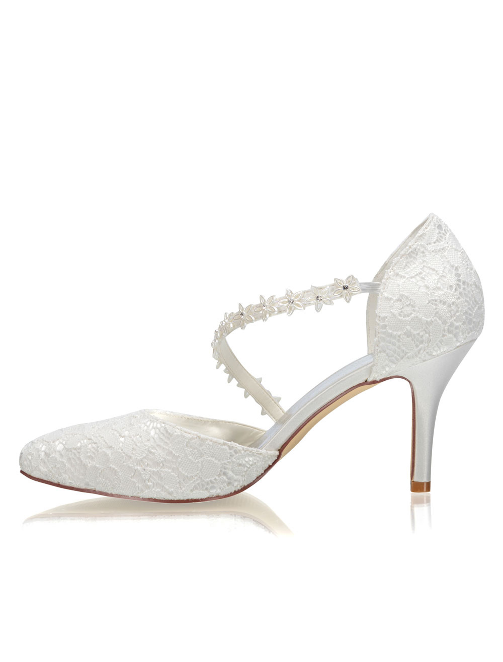 strappy bridal shoes