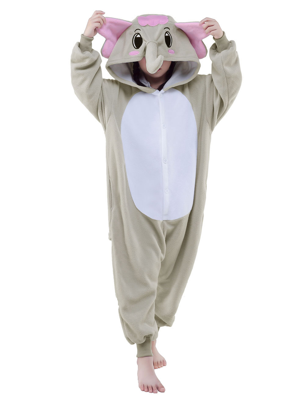 Kigurumi Pajamas Elephant Onesie Childrens Flannel Animal Onesie
