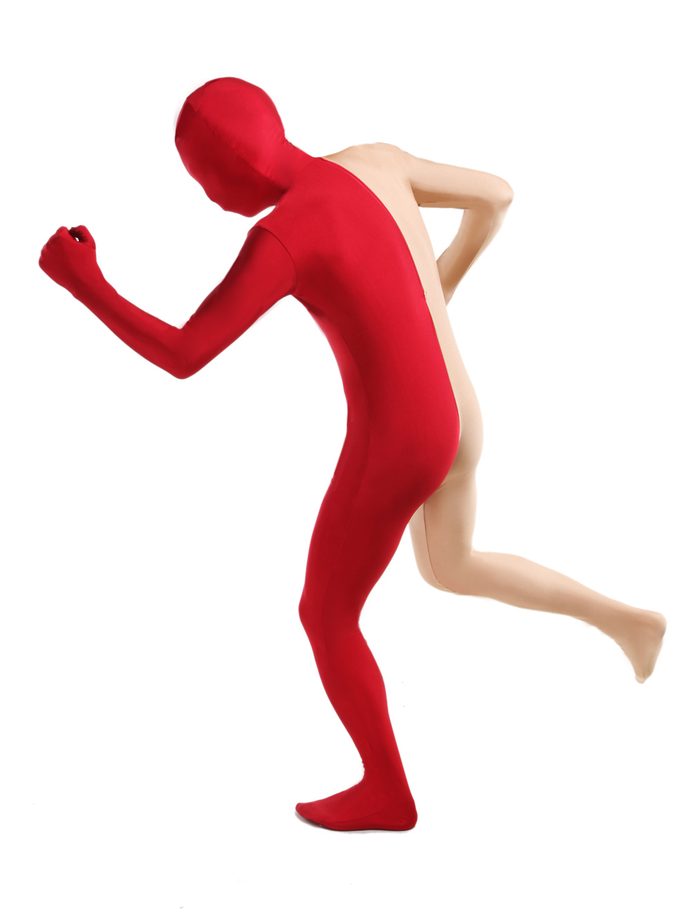 Morph Suit Red And Pink Lycra Spandex Zentai Suit Unisex Full Body Suit