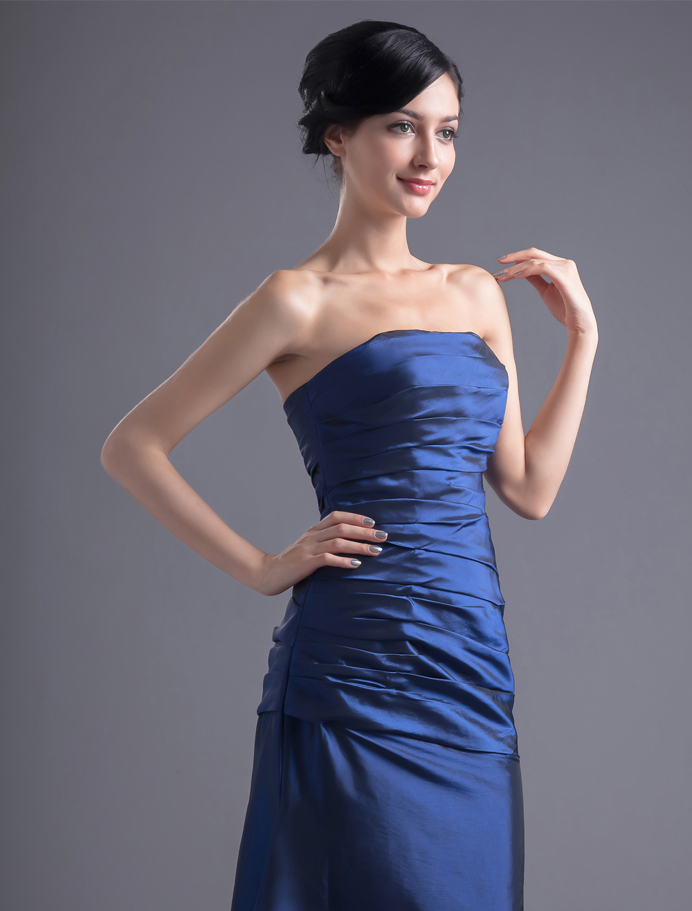 Abito Da Sera Lungo Donna Elegante - Scollo A V, Schiena Aperta, Per Feste E Cerimonie - Foto 2