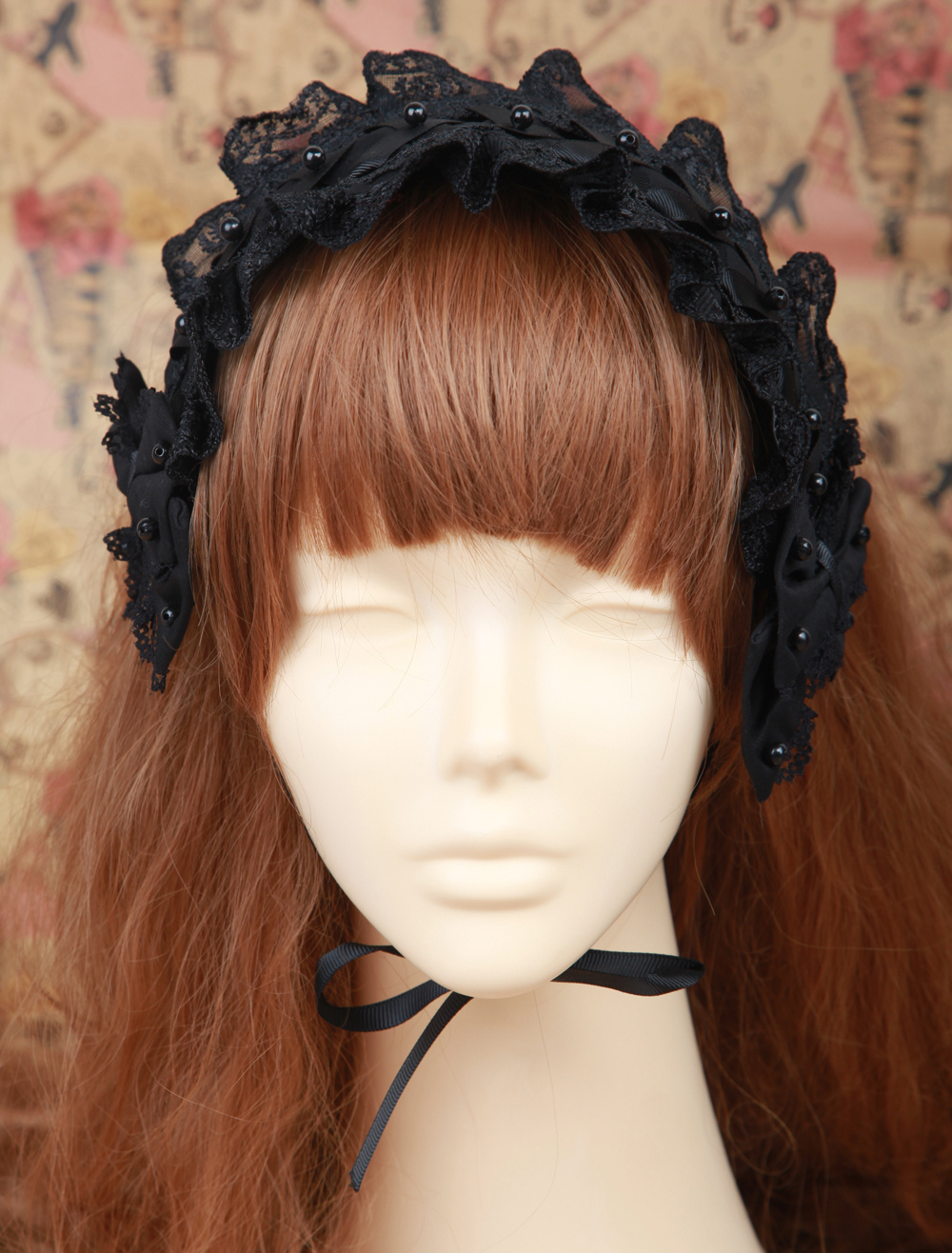Black Gorgeous Cotton Lolita Headdress - Milanoo.com