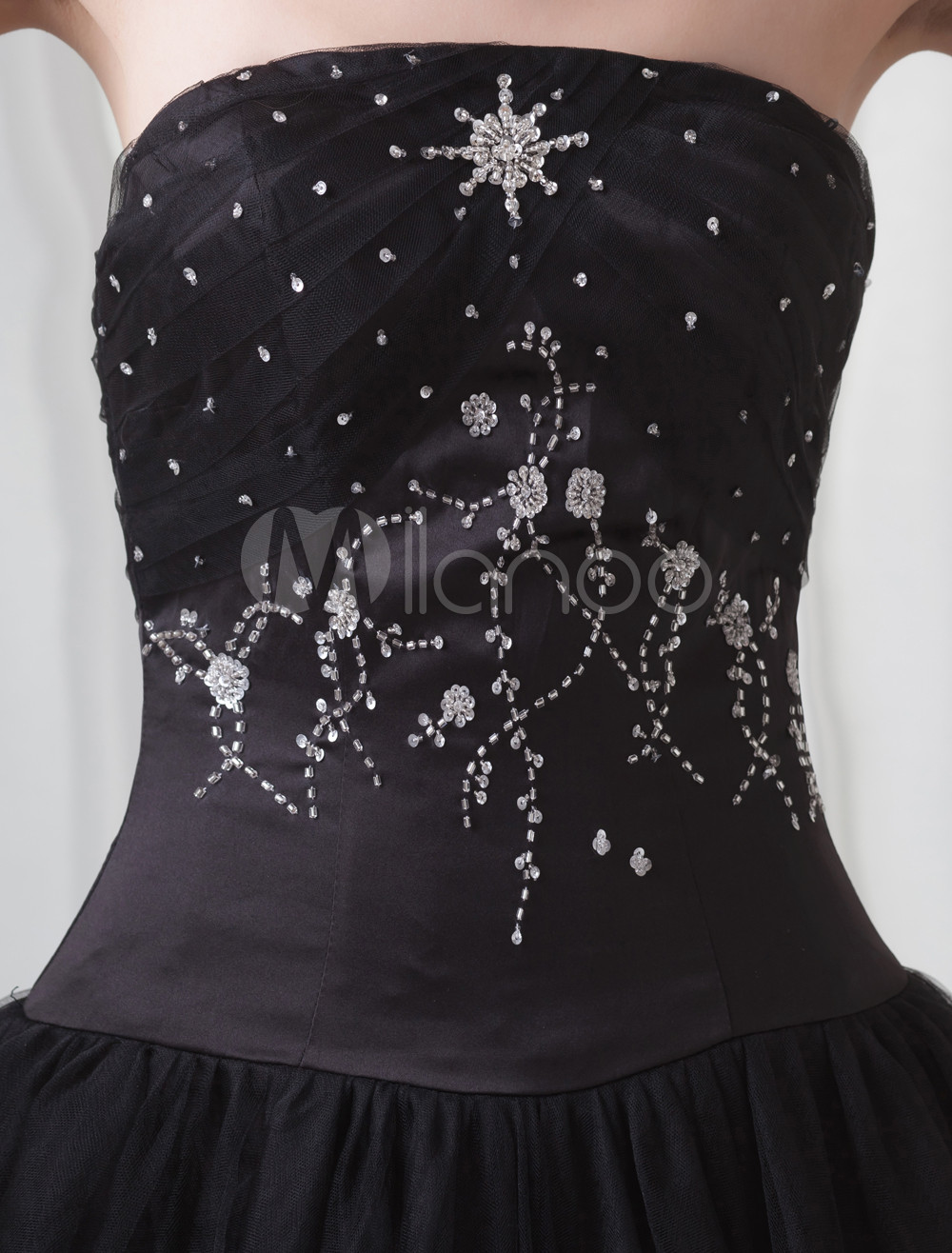 black net long gown