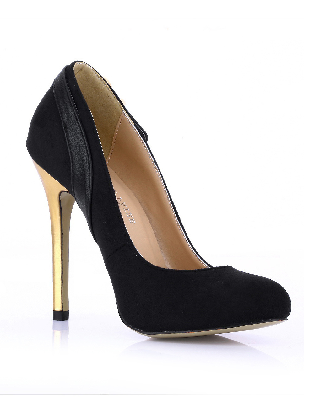 Black Almond Toe Buckle Woman's High Heels - Milanoo.com