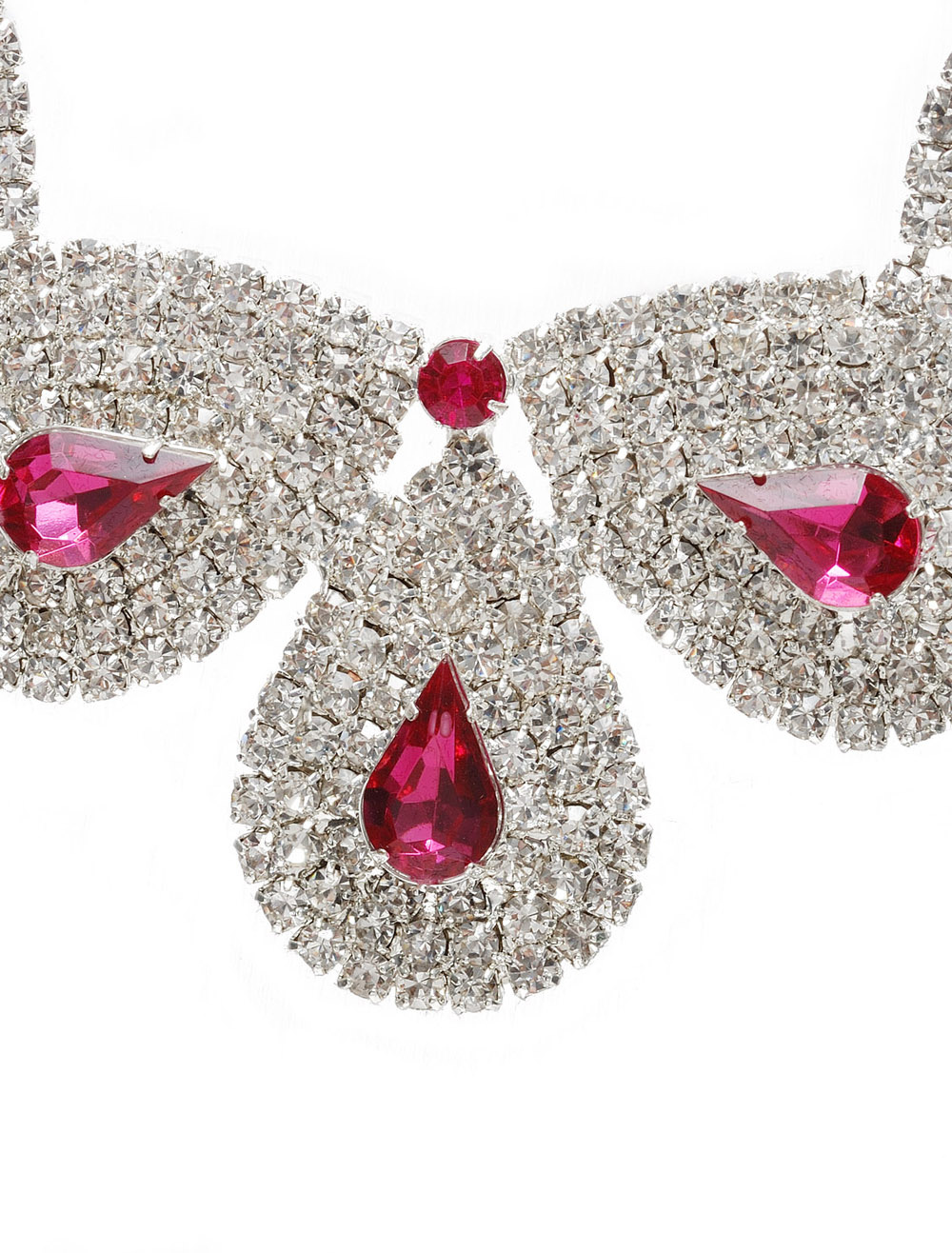 Fuchsia Metal Bride's Wedding Jewelry Set