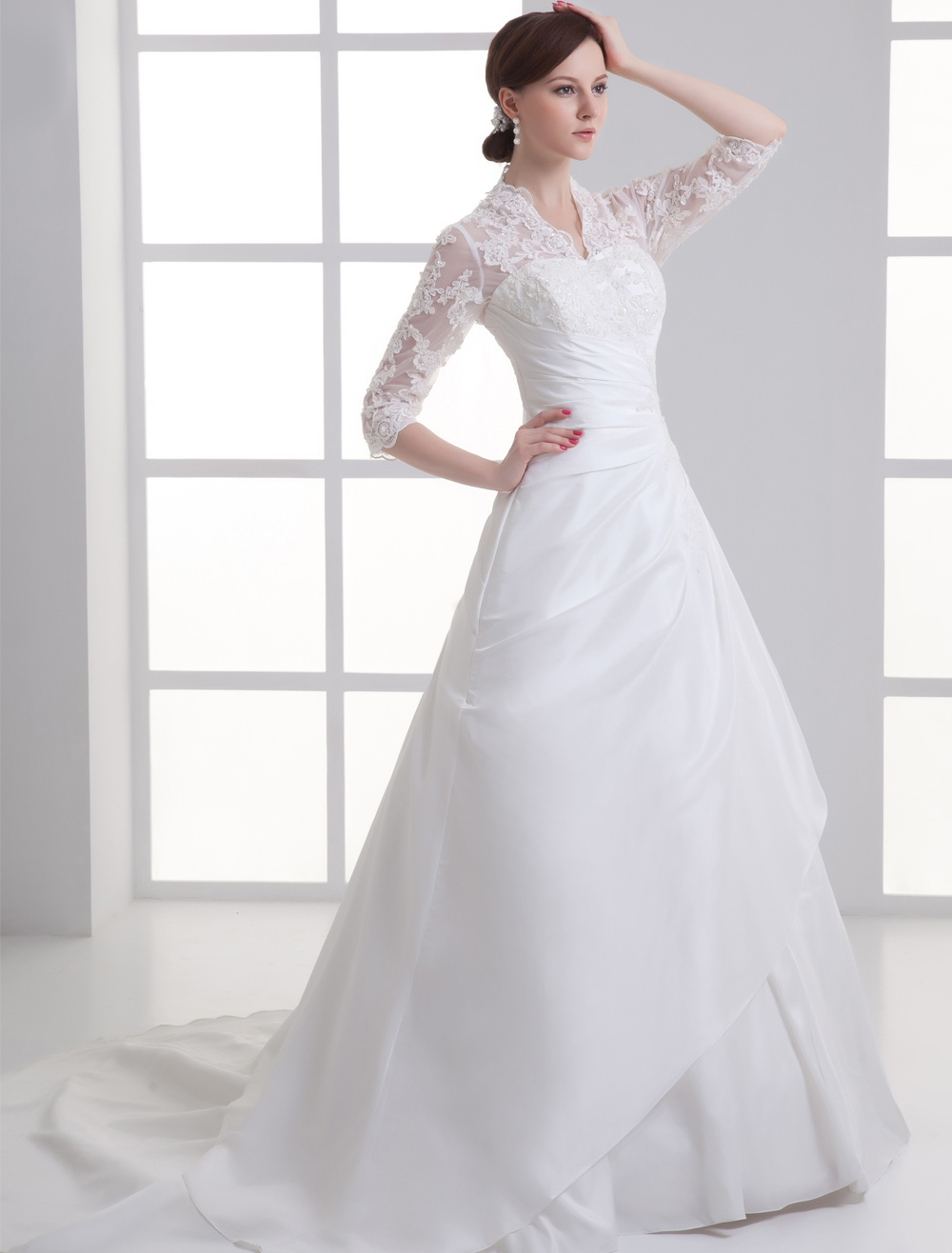 WEBEEDY 2 Giarrettiere Da Sposa In Pizzo Bianco Con Fiocco - Reggicalze Elastico Per Matrimonio E Feste