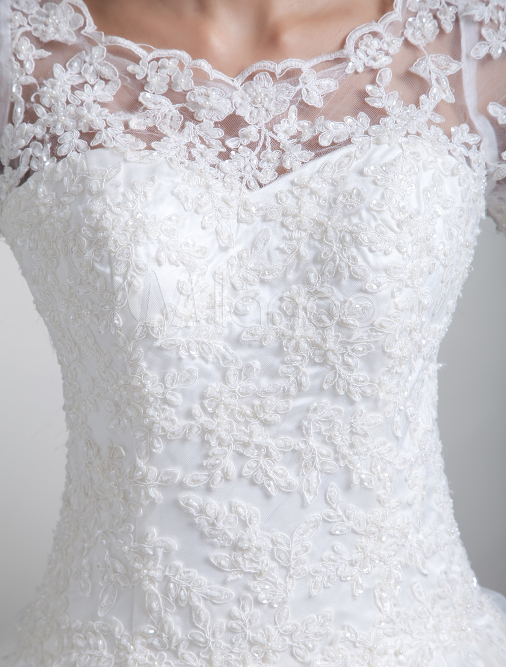 Diamond Neck Dress White main image 0