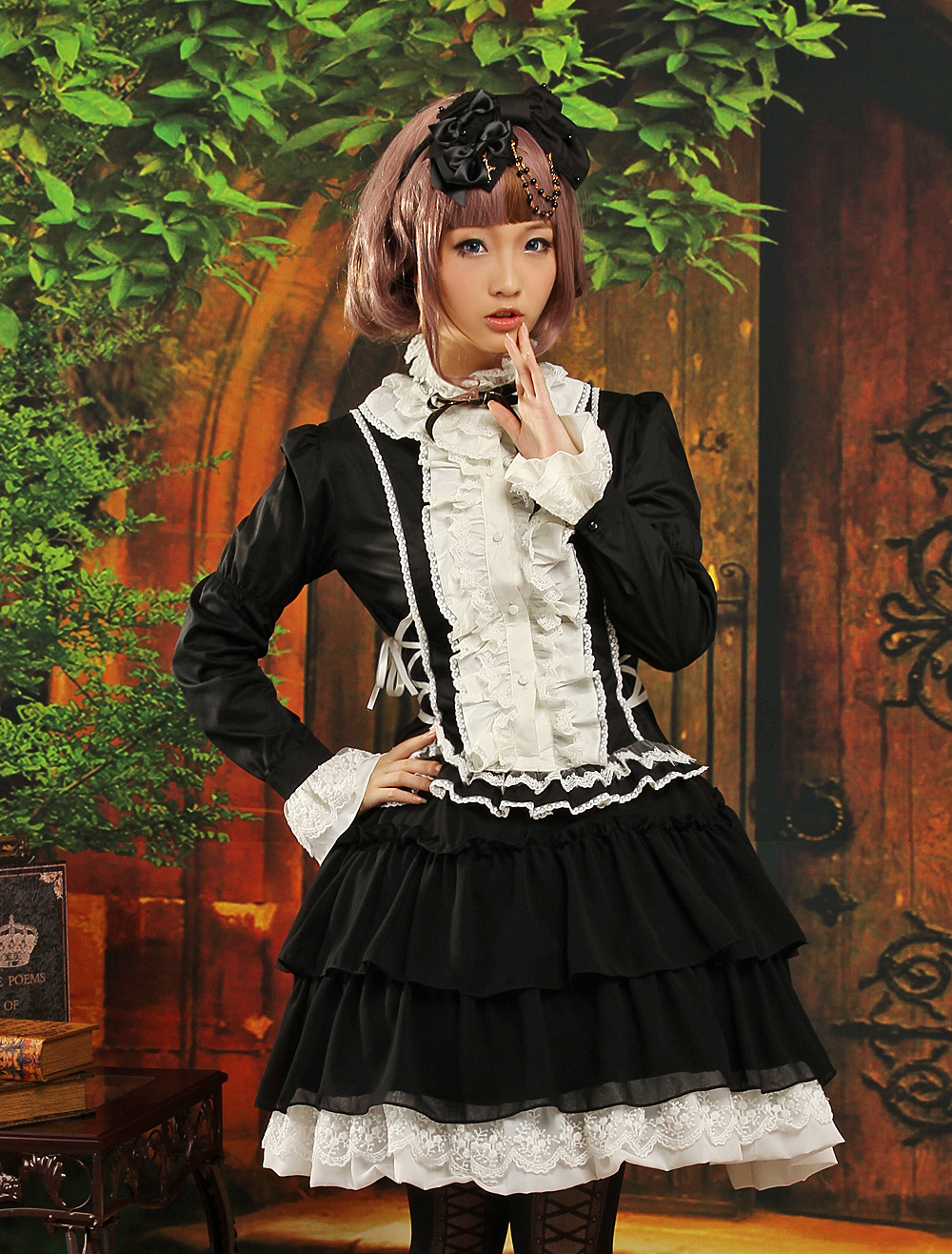 Multi Color Long Sleeves Layered Polyester Cute Lolita Outfits ...