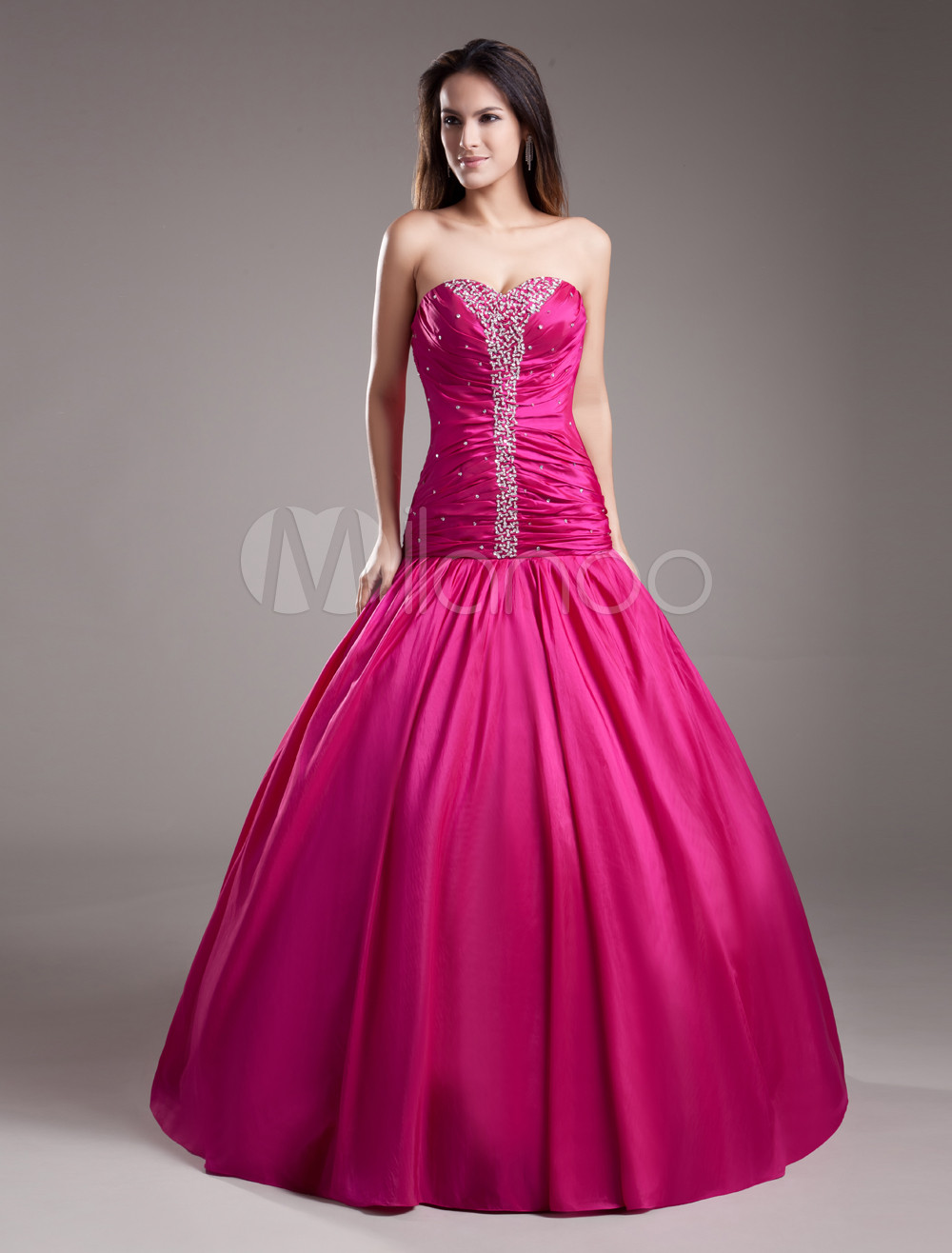 fuchsia ball gowns