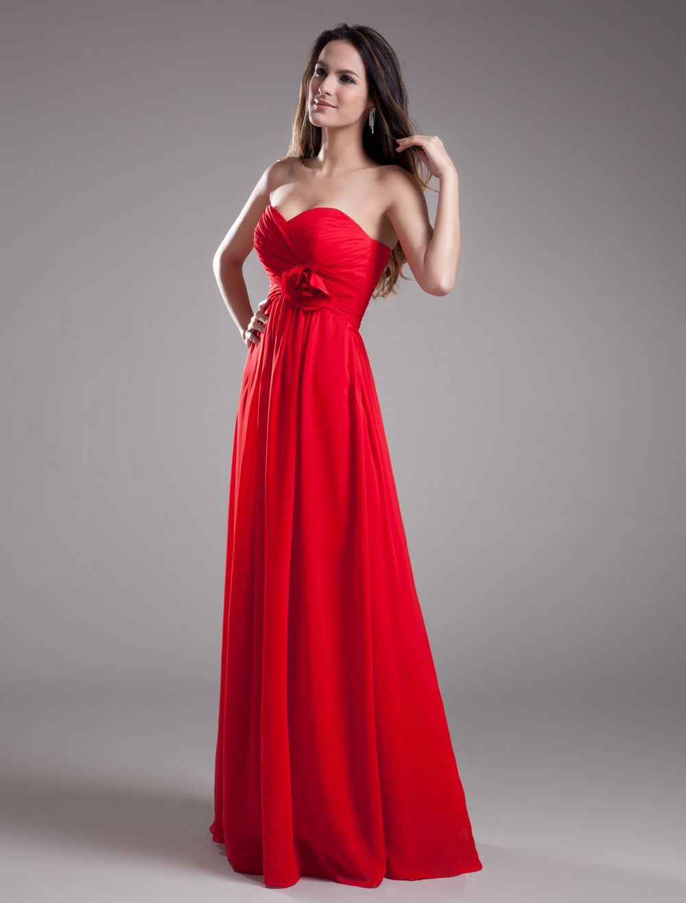 Vestidos de dama de honor de chiffon con tirantes finos Malva Vintage main image 0