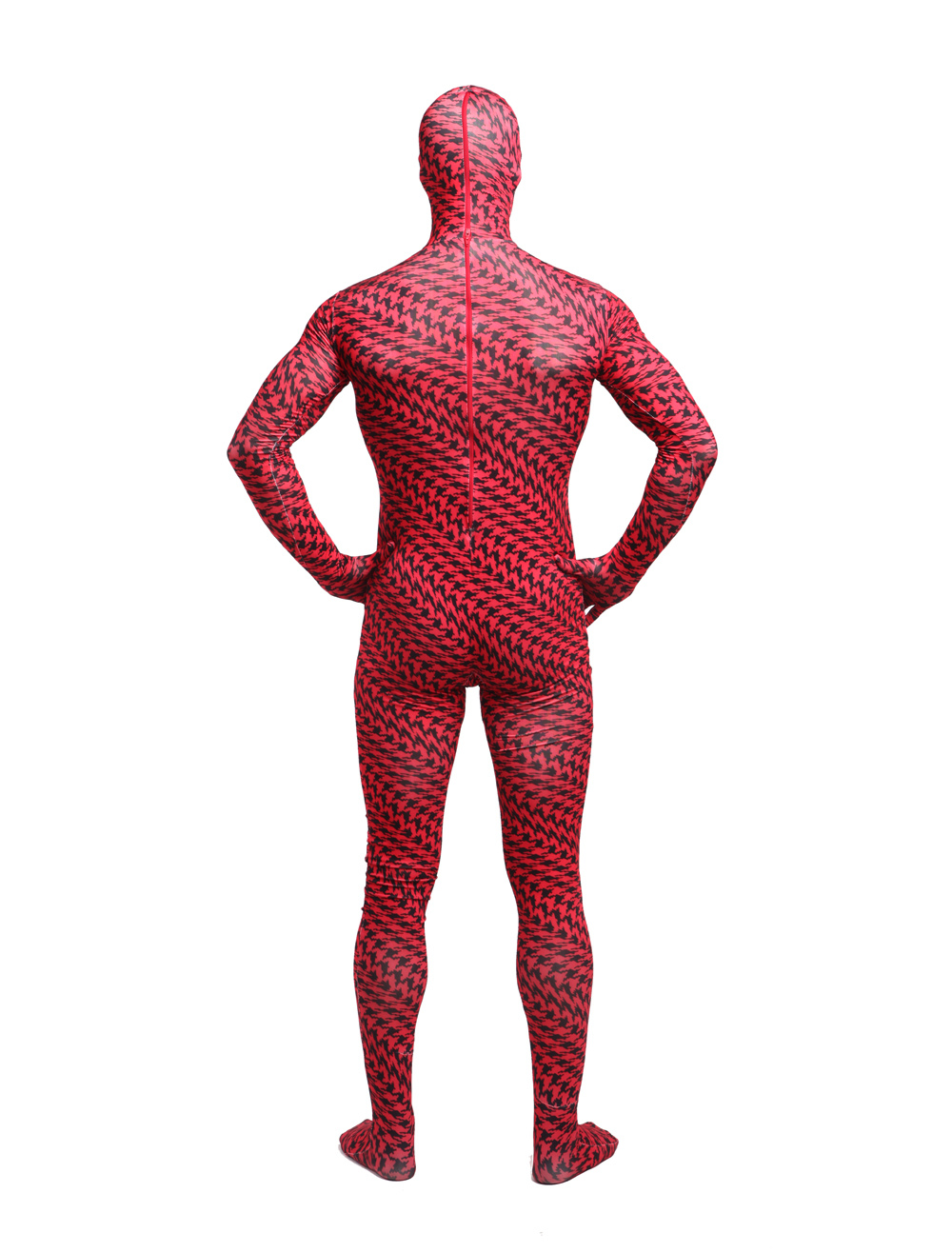 Morph Suit Red Irregular Pattern Zentai Suit Full Body Lycra Spandex ...