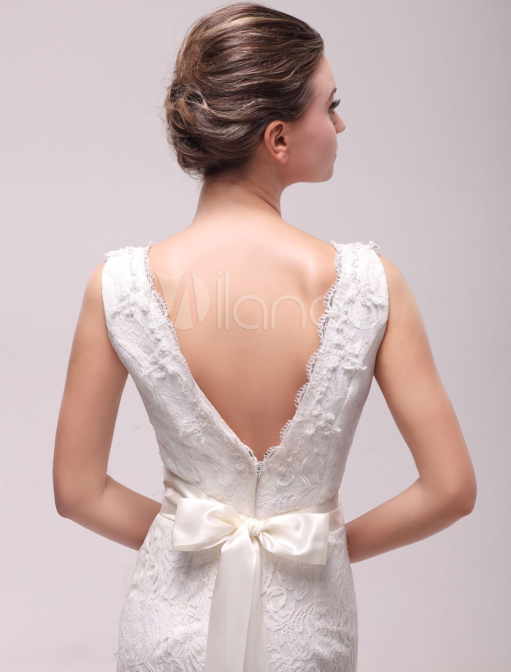 Beautiful Ivory Rhinestone Shiny Wide Bridal Wedding Sash - Milanoo.com