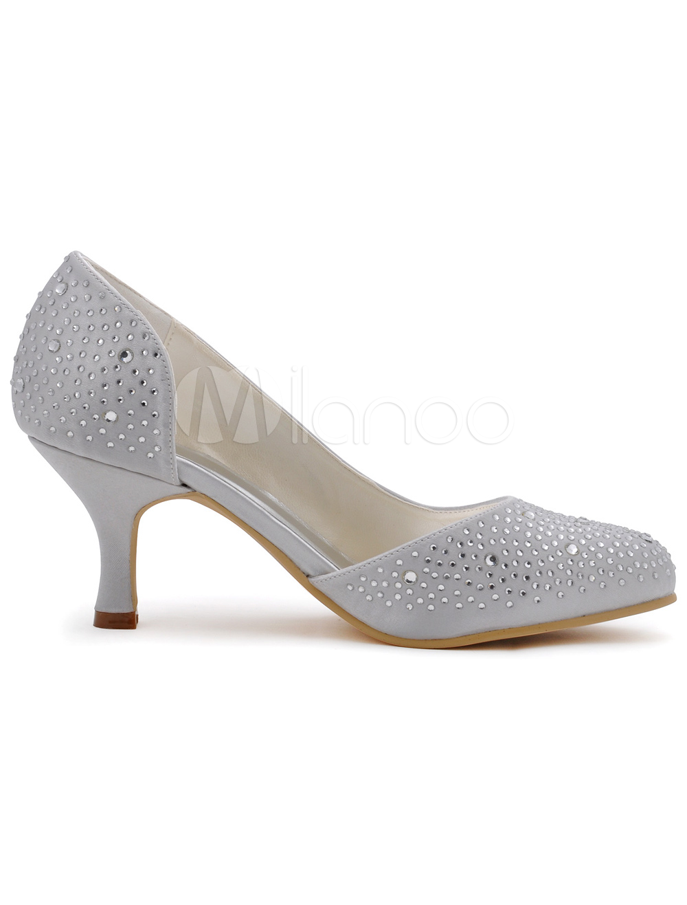 ivory round toe pumps