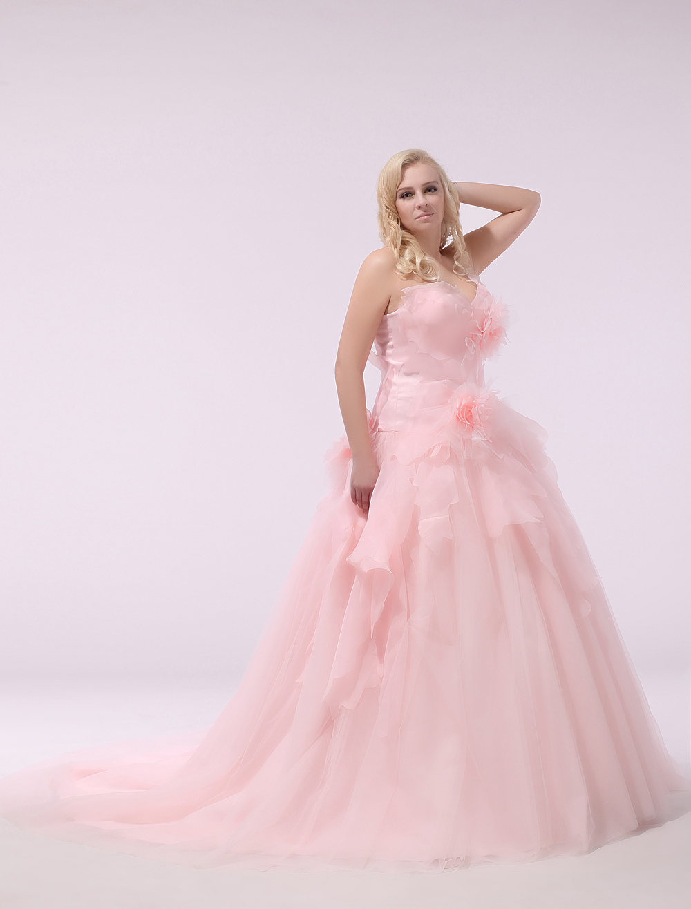 plus-size-wedding-dress-pink-organza-bridal-gown-sweetheart-strapless-a-line-3d-flowers-court