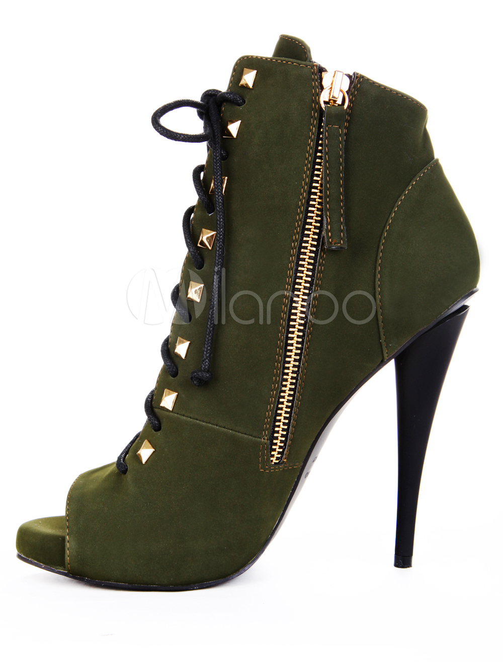 hunter green heel boots