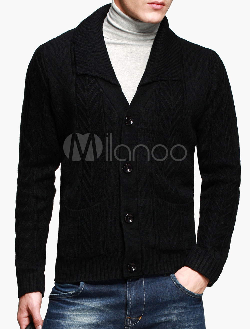 Stilvolle Luxus-Strickjacke für Männer