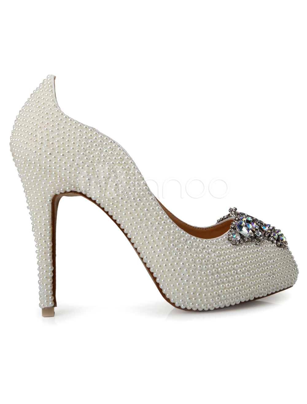 white platform heels with bow