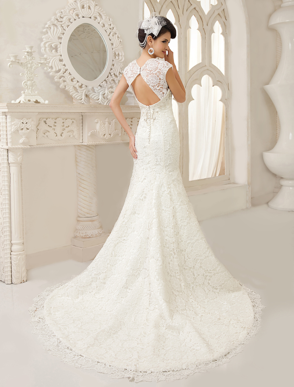 queen anne wedding gown
