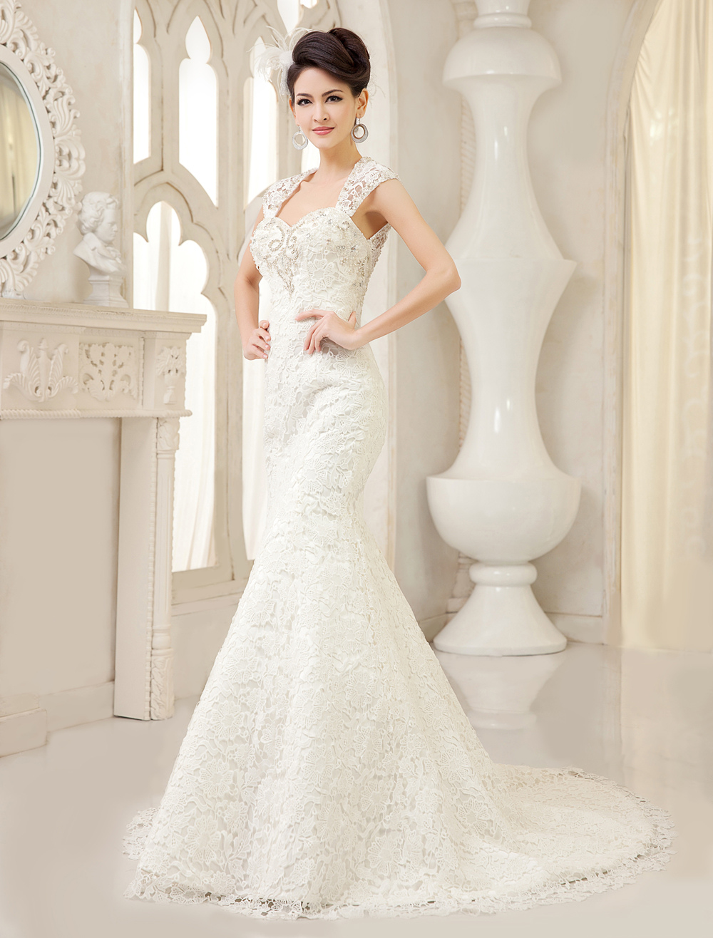 queen anne wedding gown