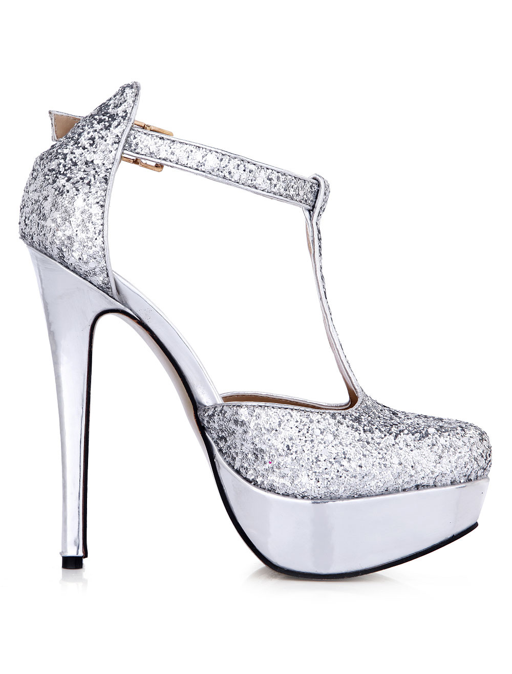 silver women's shoes pumps
