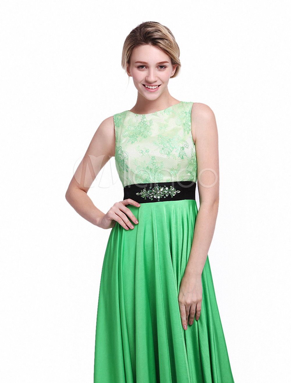 avocado green gown