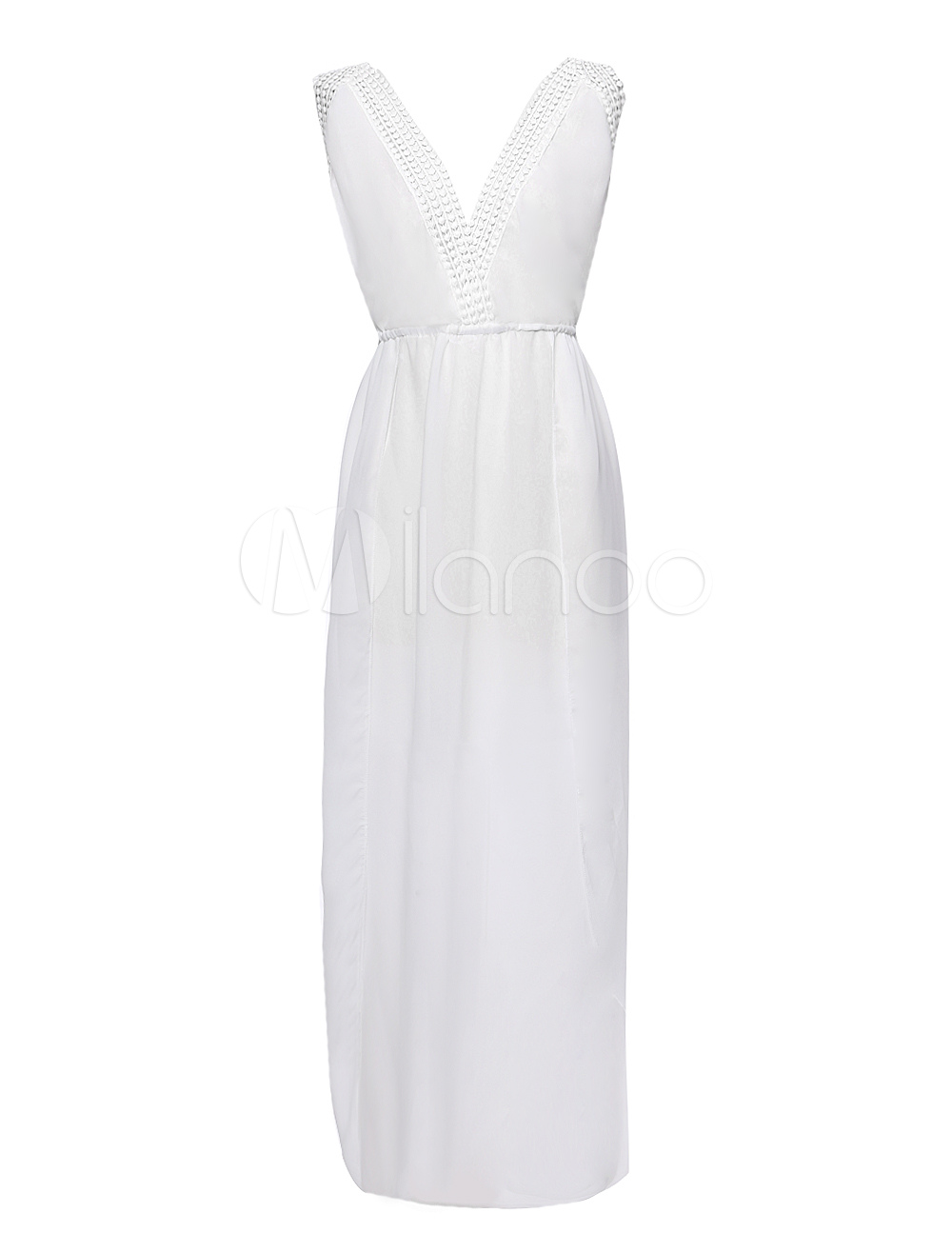 low back chiffon dress