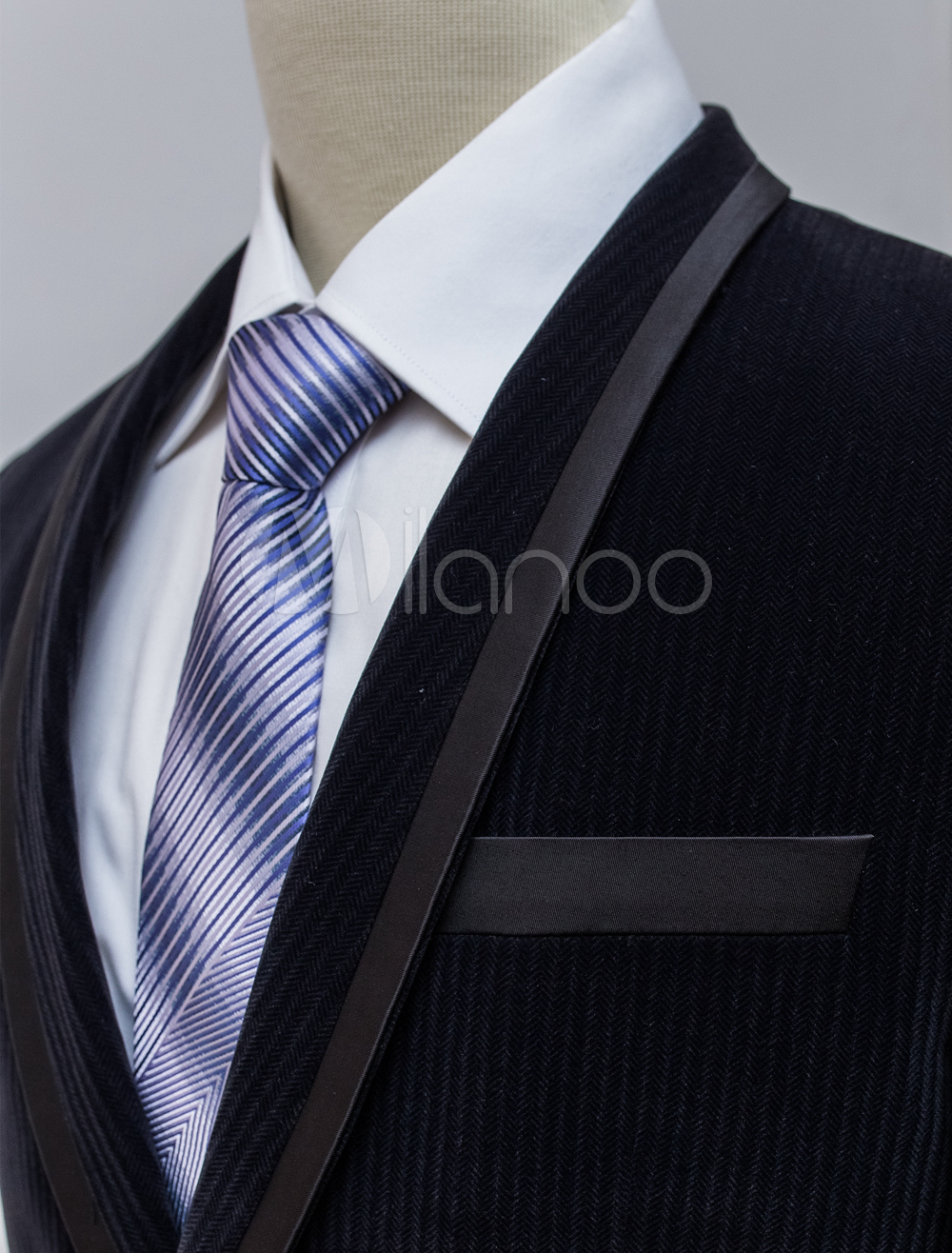 Back Split Evening Suit With Button - Milanoo.com