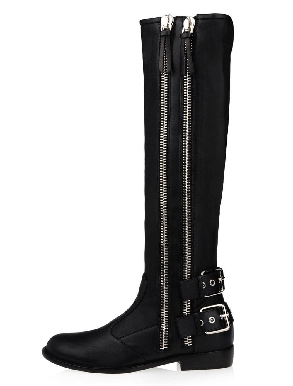 raid kola black round toe over the knee boots