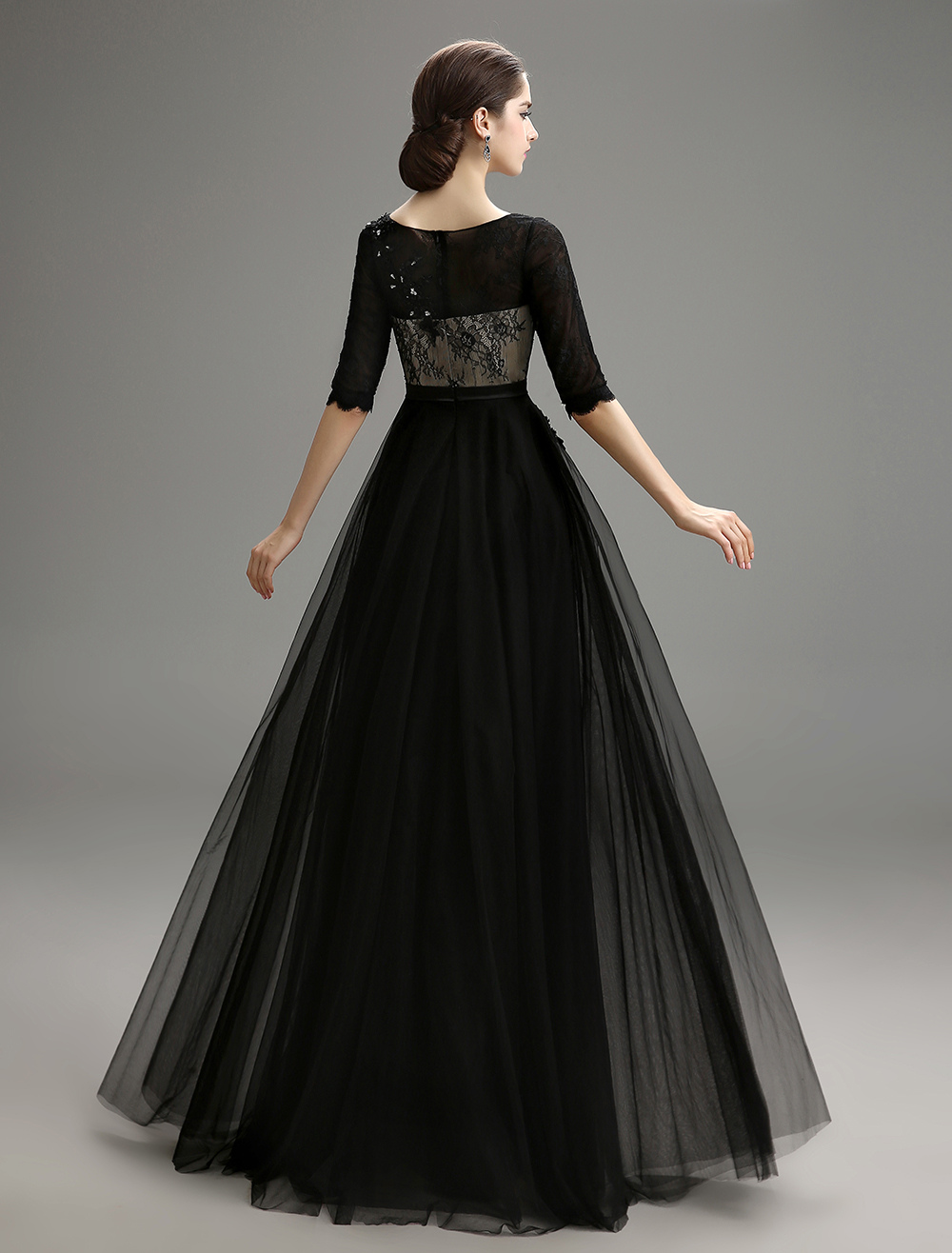 This black wedding dress is made by Milanoo professional tailors, You ...
