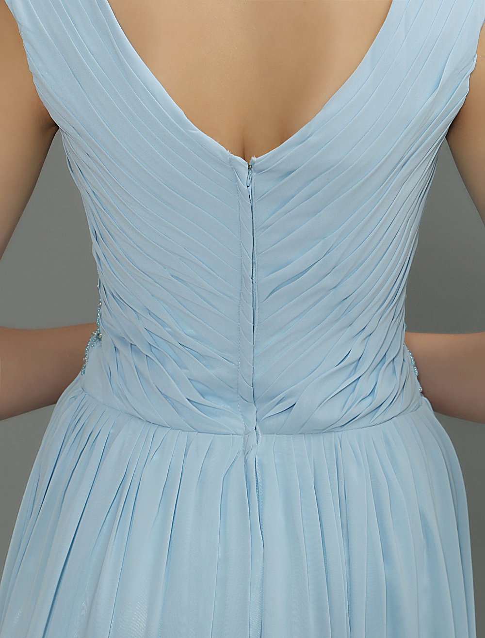 Hanna Nikole Abito da cocktail da donna, in chiffon, con volant, linea ad A, senza maniche, per feste, matrimoni, ospiti, Nero , 54 Più