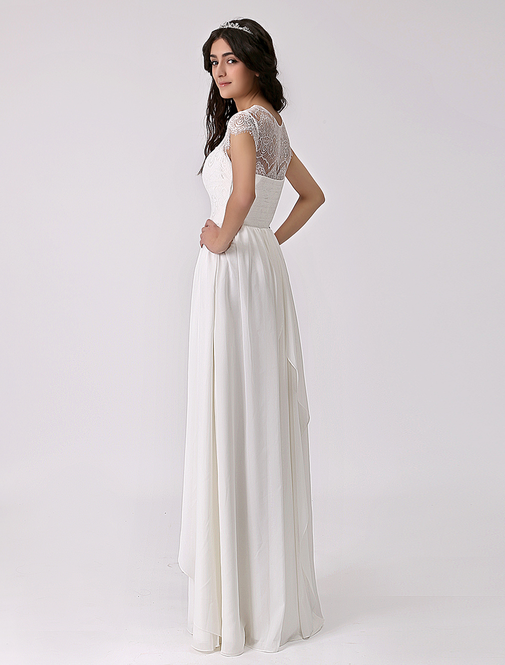 Robe Cocktail Ivoire/beige Point Mariage - Taille 38 - Modèle Noria - Polyester - Neuf Avec étiquettes