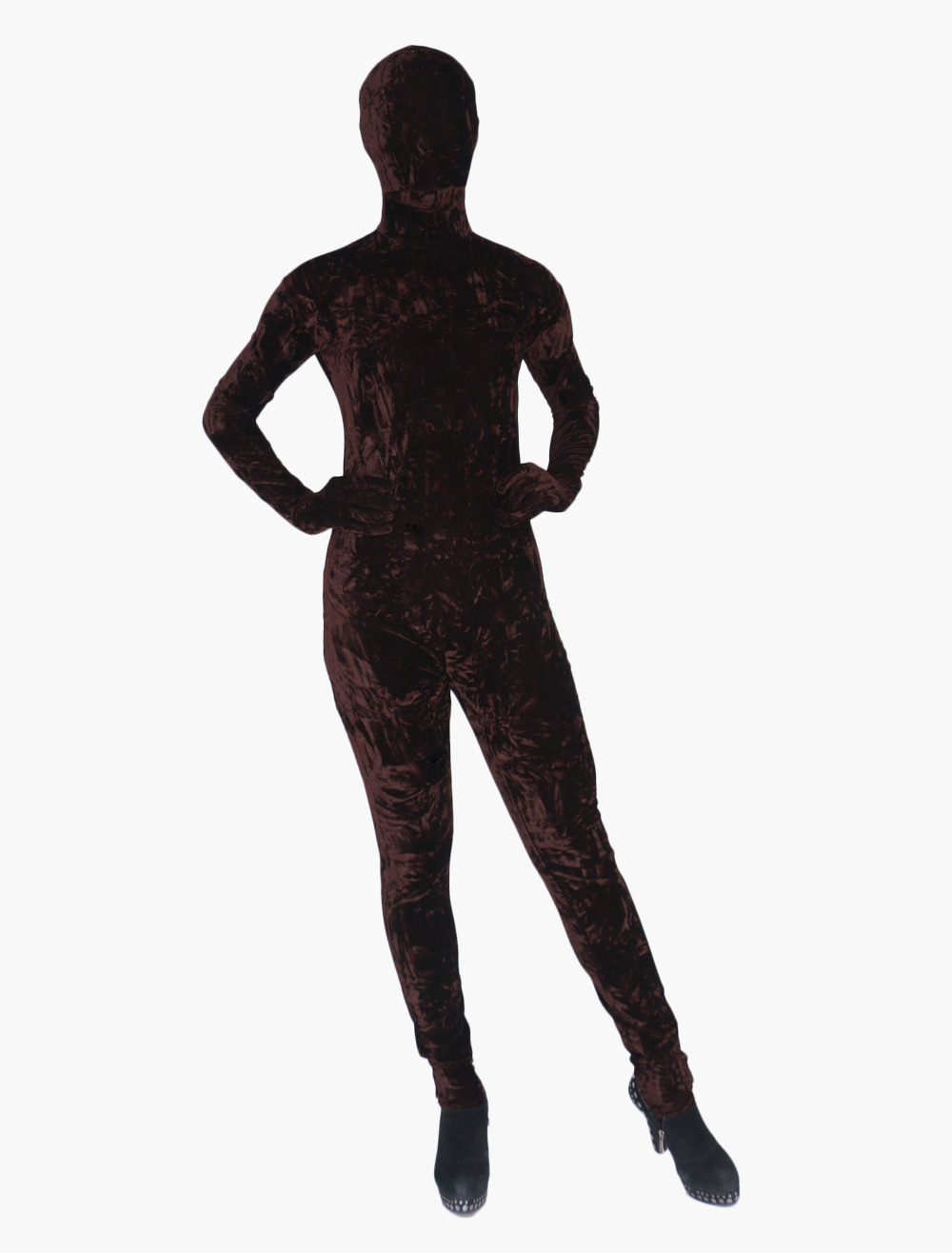 Halloween Red Velvet Zentai Suit Adult Leotard