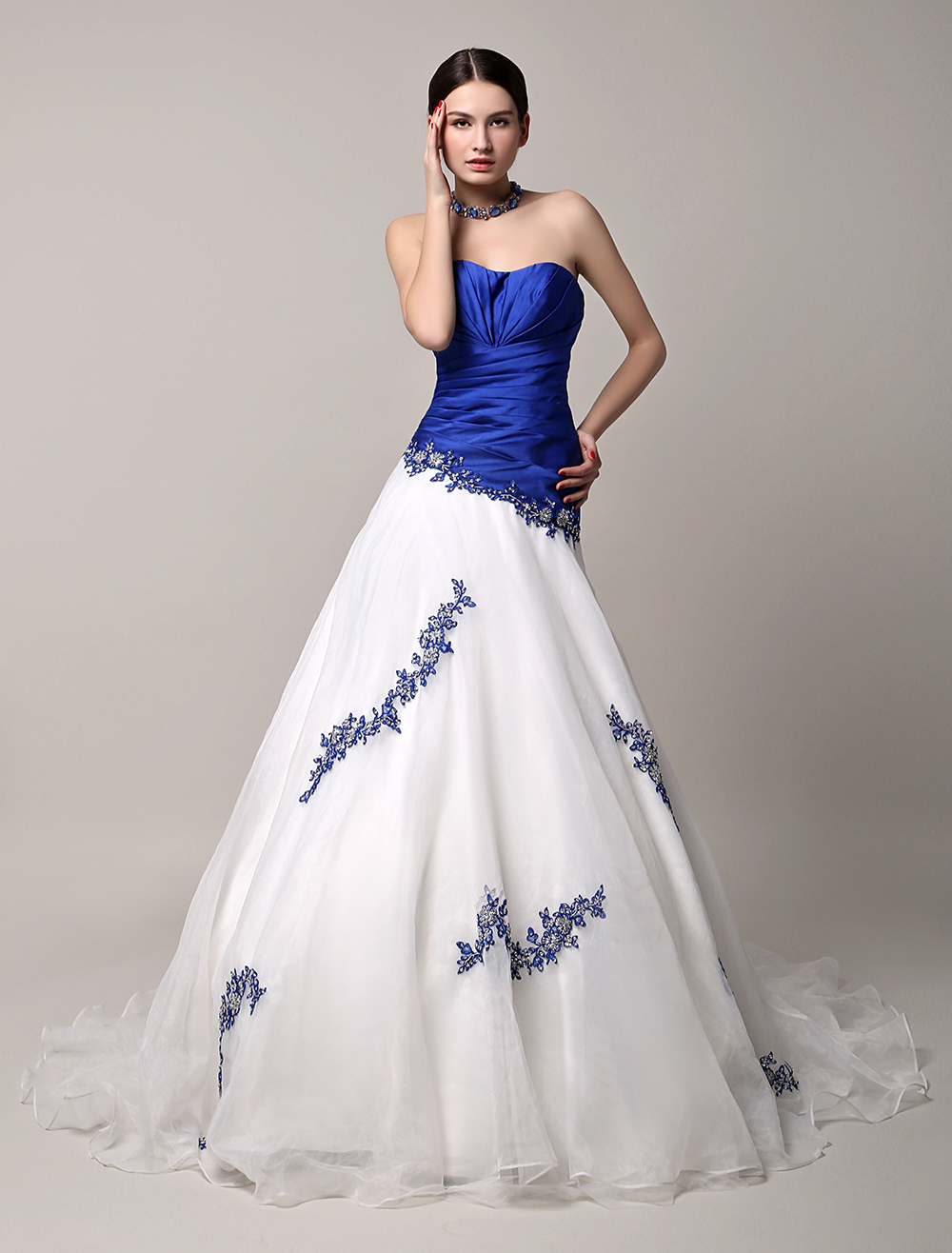 Blue Toile Knot Dress