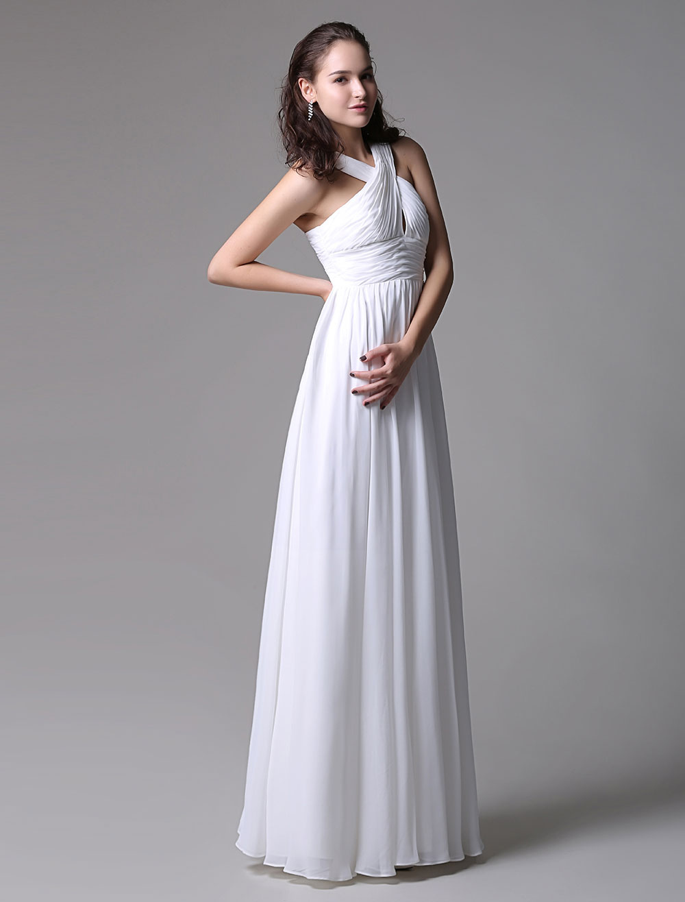 ivory chiffon gown