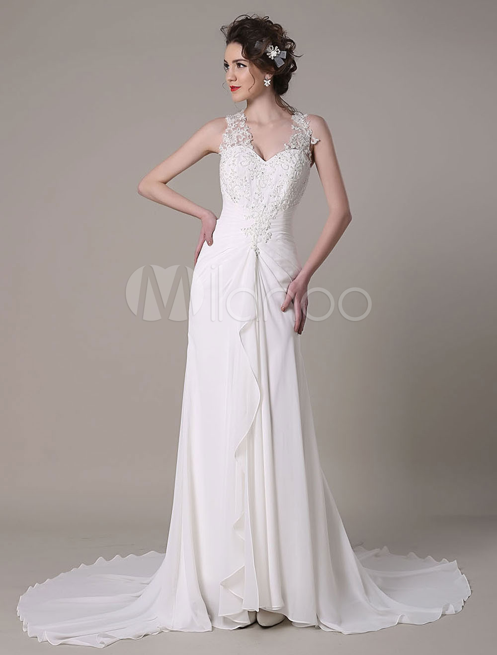 queen anne wedding gown