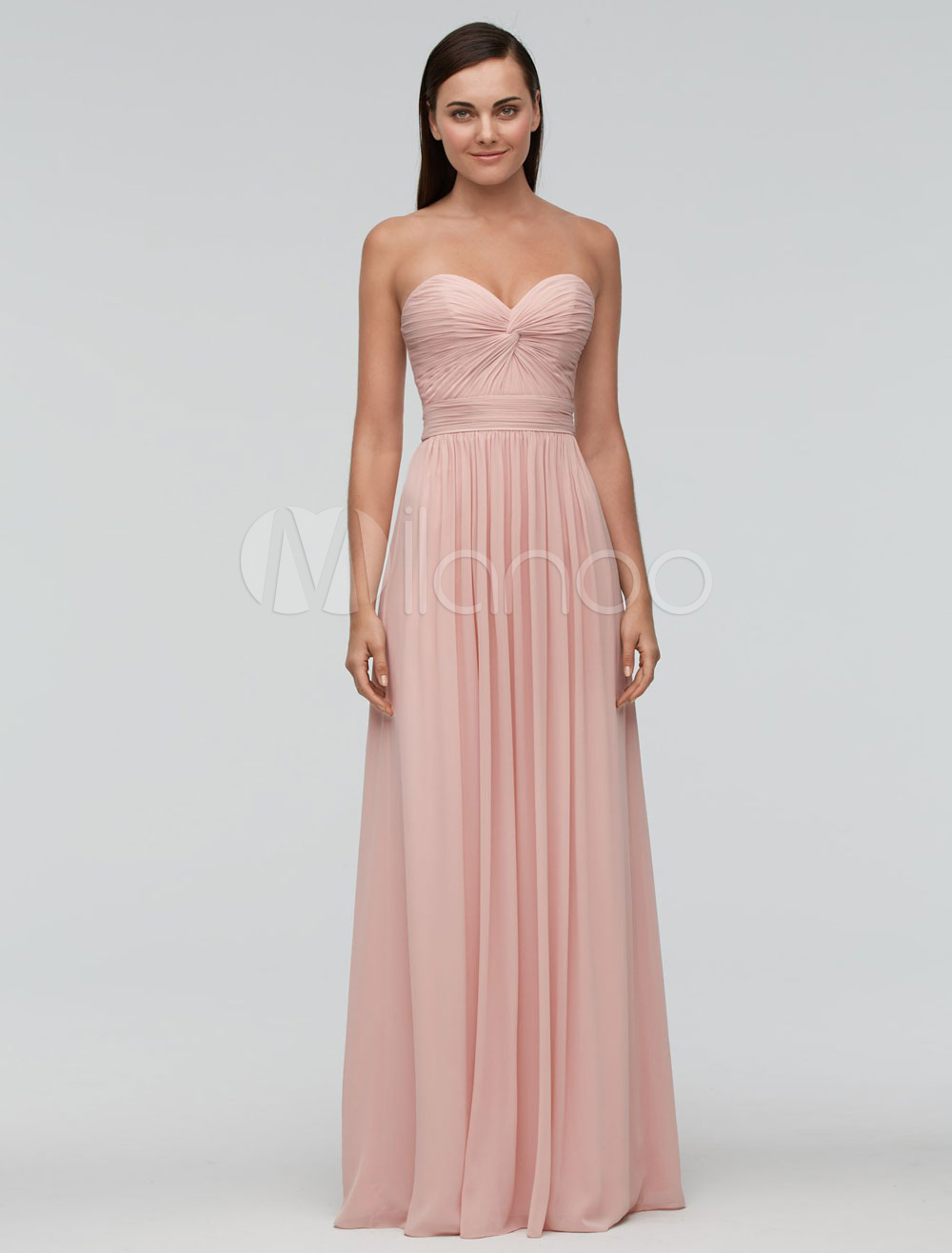 Short Bridesmaid Dress with Flutter Sleeves Peach
