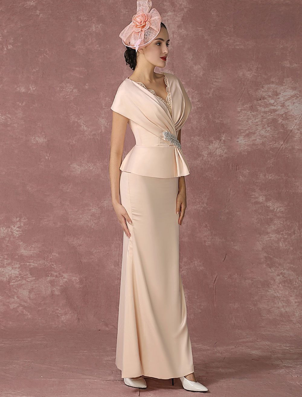 sachin and babi light blue dress Belle Badgley Mischka Champagne Gold Peplum Dress Size 2 X-Small Wedding